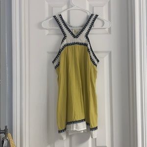 Yellow patterned top